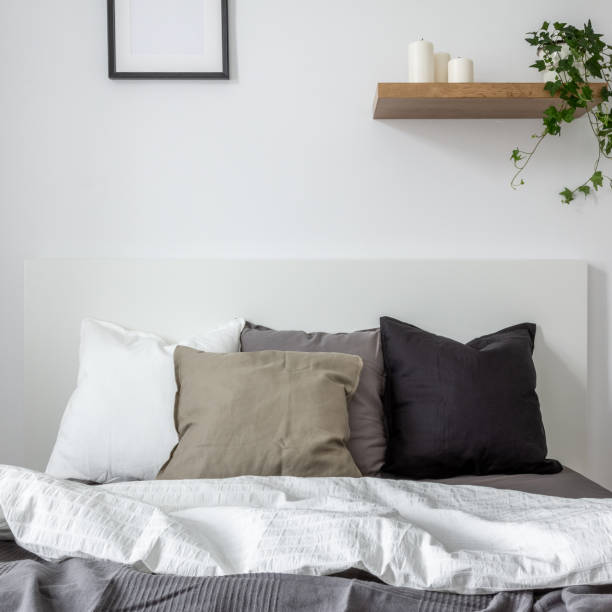istock Bedroom with natural style decoration 1184401559