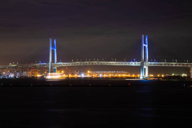 istock Night view of Yokohama Bay Bridge 1184404536