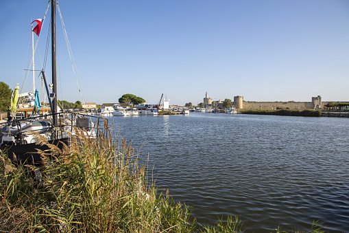 The medieval french town of Aigues Mortes in the Camargue