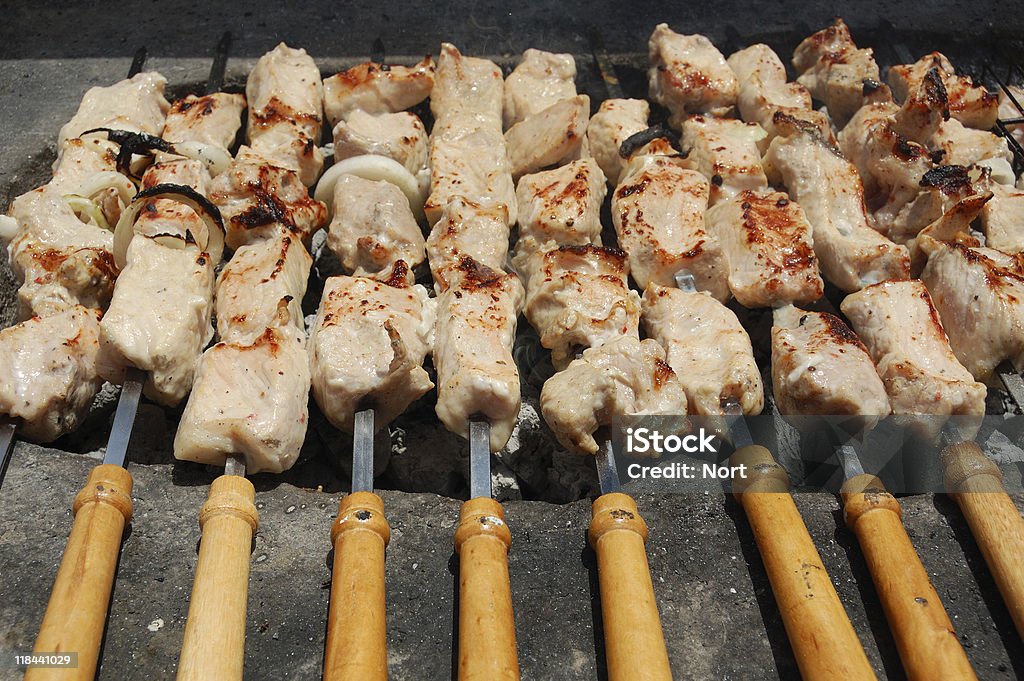 Kebab shish - Foto stock royalty-free di Agnello - Carne