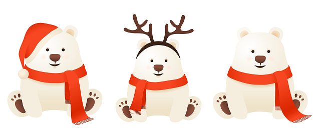 Ilustración de Conjunto De Oso Polar Animal De Navidad y más Vectores  Libres de Derechos de Oso polar - Oso polar, Navidad, Oso - iStock