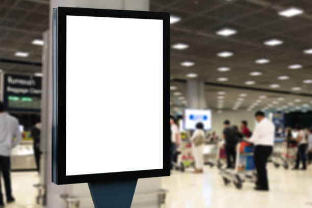 istock blank advertising billboard at airport. 1184418479