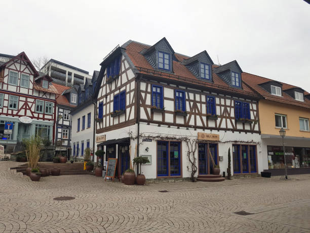 istock Half-timbered houses, Weiher meadow 1184421094