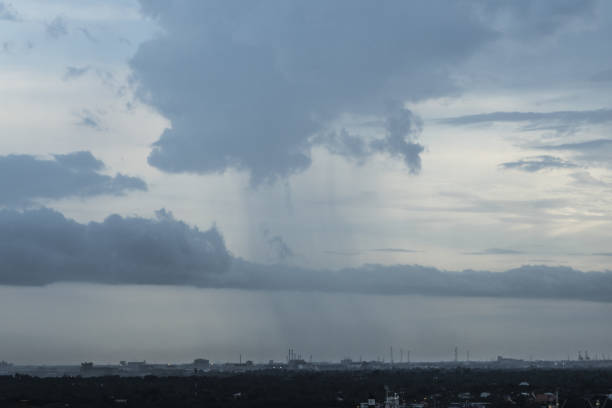 istock Sky with rainy cloud in the city 1184422507
