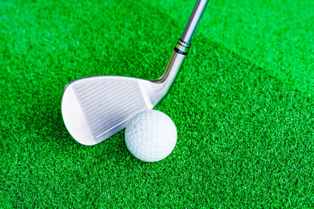 istock Golf club and ball on the Artificial grass in Japan 1184424331