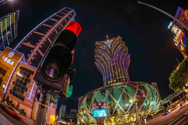 Macau Special Administrative Region of the night view (Grand Lisboa) Macau Special Administrative Region of the night view (Grand Lisboa). Shooting Location: Macau Special Administrative Region マカオ stock pictures, royalty-free photos & images