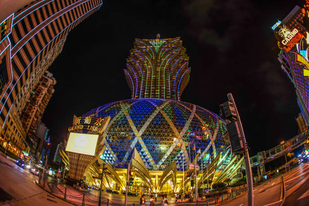 Macau Special Administrative Region of the night view (Grand Lisboa) Macau Special Administrative Region of the night view (Grand Lisboa). Shooting Location: Macau Special Administrative Region マカオ stock pictures, royalty-free photos & images