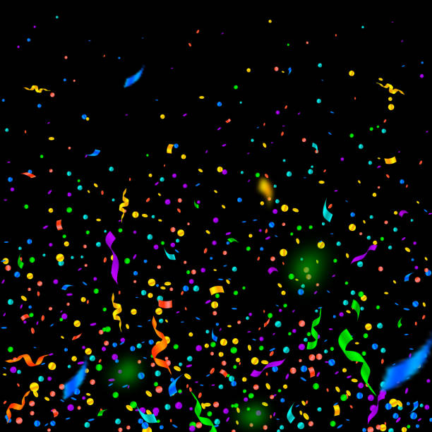 istock Streamers and confetti. Colorful tinsel and foil r 1184425180