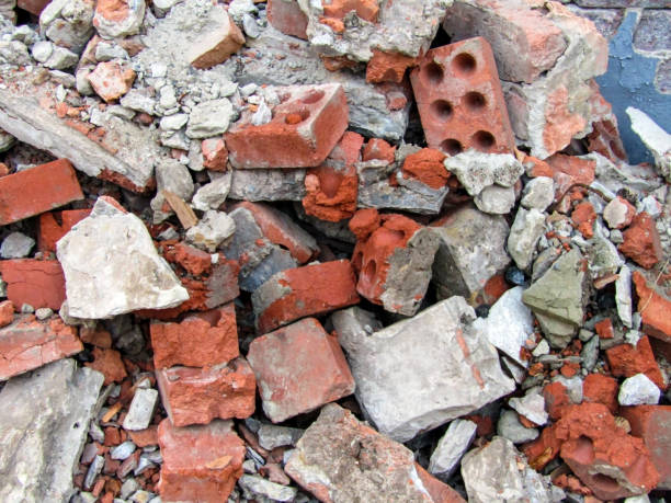 pile of bricks on the ground. photo