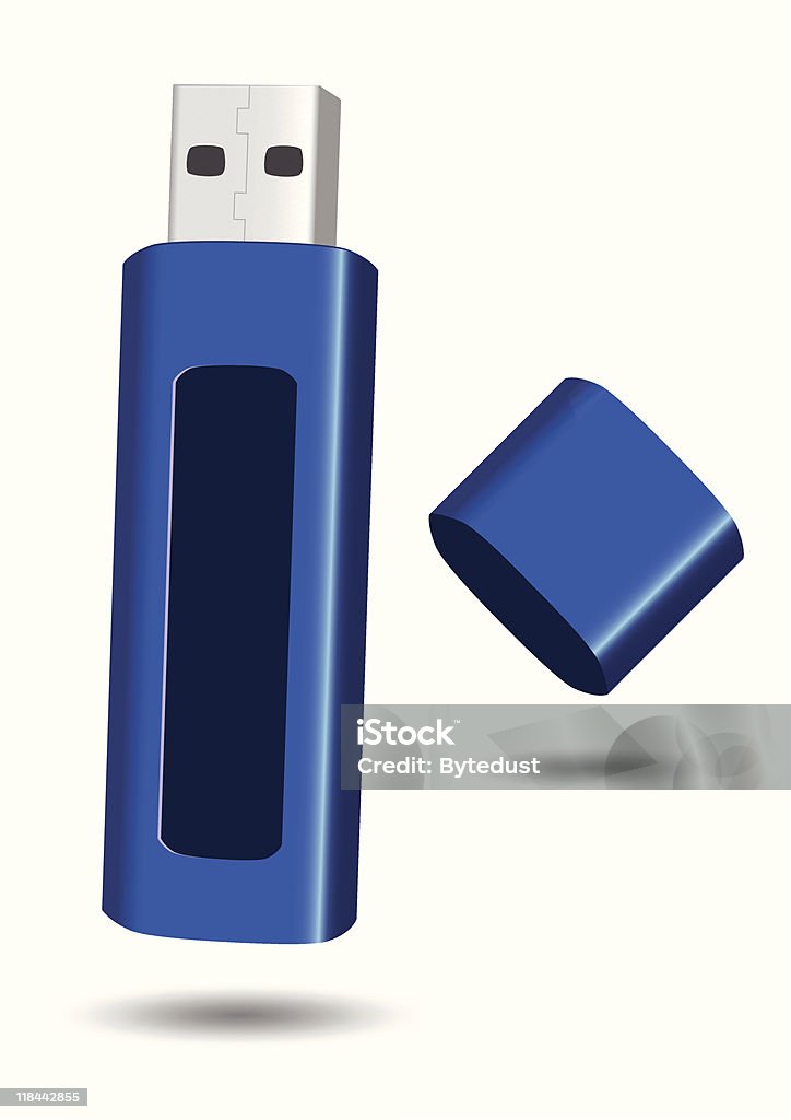 Dysk flash USB Ilustracja wektorowa - Grafika wektorowa royalty-free (Bez ludzi)