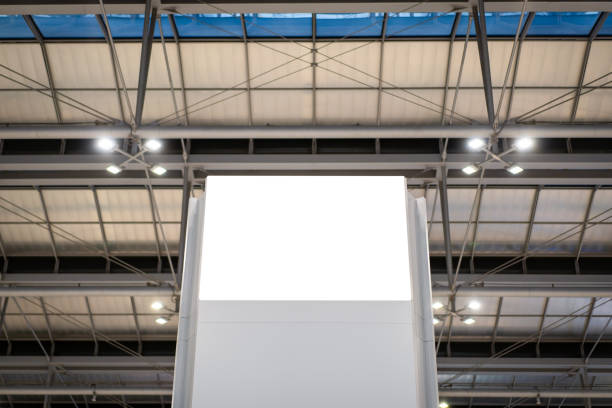 istock Empty white billboard in airport. 1184431338