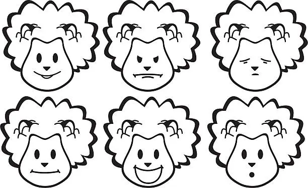Vector illustration of Facial expressions