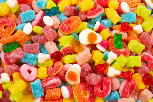 istock Assorted gummy candies. Top view. Jelly  sweets. 1184436388