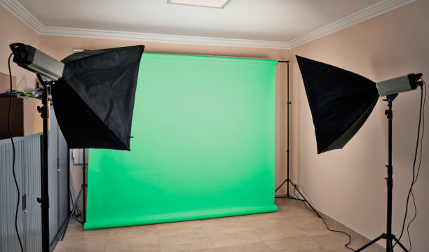 istock Green Mobile photographer studio ready for portrait shooting 1184437490
