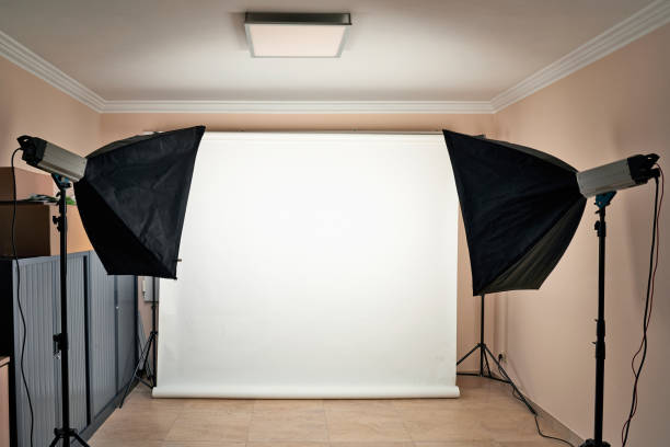 istock Mobile photographer studio ready for portrait shooting 1184437518