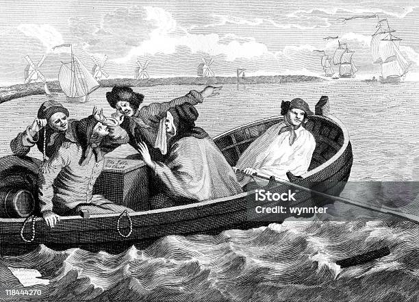 18 世紀の手漕ぎ船のフェリーを行き交う帆船 - 海賊のベクターアート素材や画像を多数ご用意 - 海賊, 18世紀のスタイル, ウィリアム ホガース