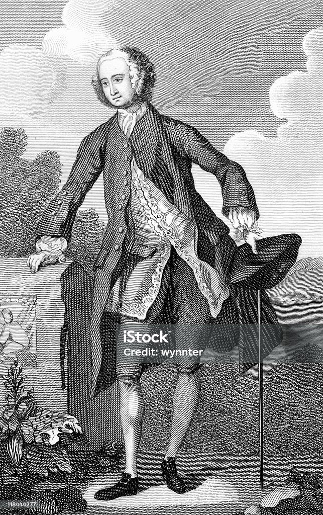 Portrait de Gustavus Lord Viscount Boyne par William Hogarth - Illustration de Accessoire libre de droits
