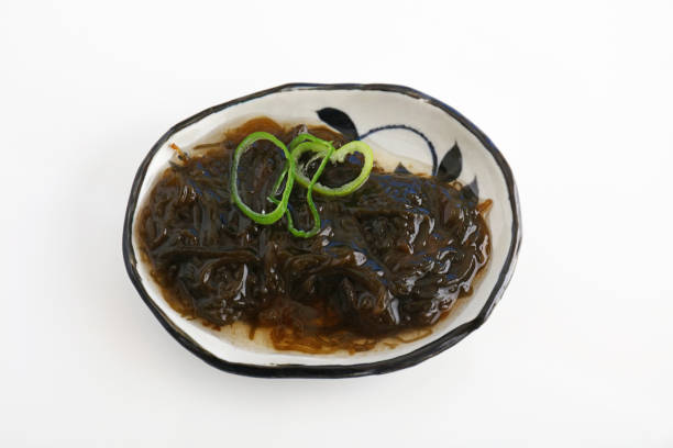 Mozuku seaweed in vinegar Japanese traditional cuisine mozuku seaweed in vinegar sunomono stock pictures, royalty-free photos & images