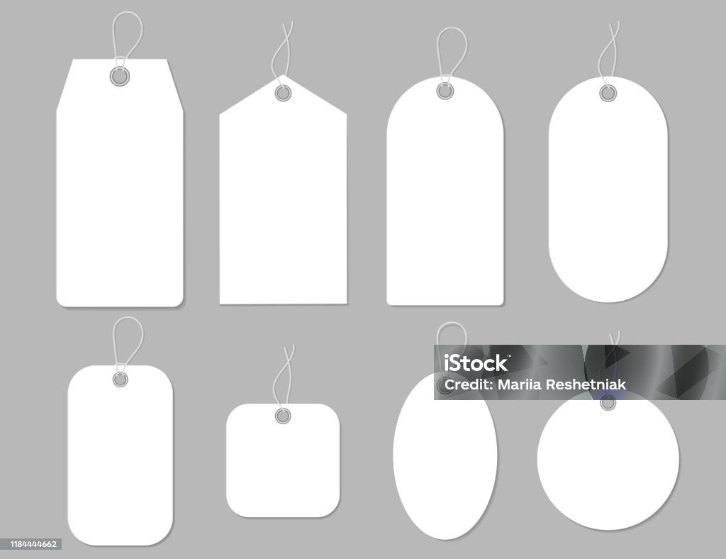 Mockup Tag Paper Label Template Blank Tag For Price Shopping ...