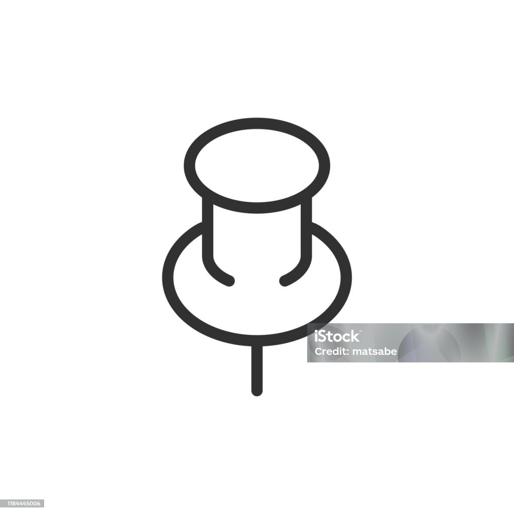 Split Pin Line Drawing Image Drawing Pin Line With Editable Stroke Stock Illustration - Download ...