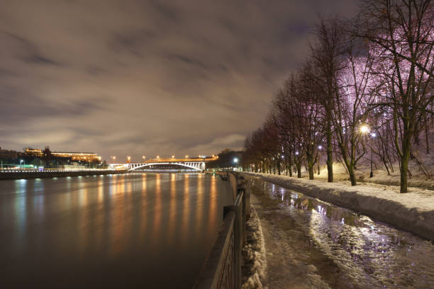 istock Brightly illuminated Moscow park in winter 1184447127
