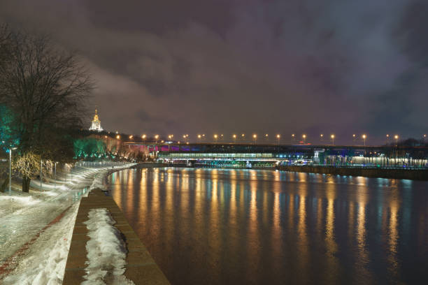 istock Brightly illuminated Moscow park in winter 1184447129