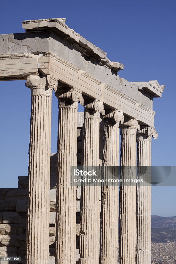 Erechtheion at the Acropolis in Athens, Greece  Acropolis - Athens Stock Photo