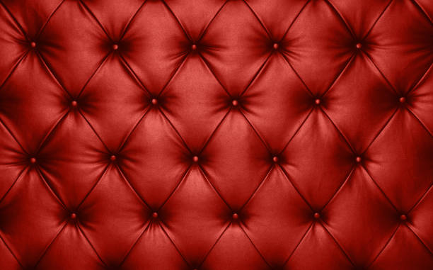 texture di sfondo capitone in pelle rossa - headboard foto e immagini stock