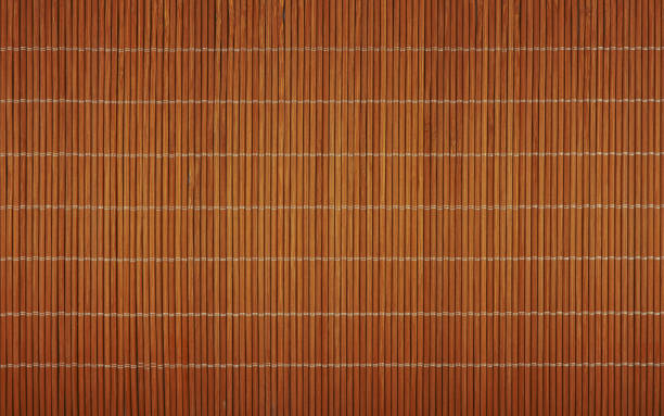 istock Brown bamboo wood mat background texture 1184453524