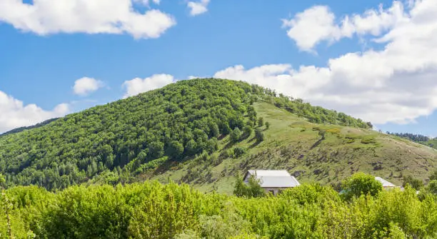 House in the mountains in summer, Zhiguli mountains, Samara region