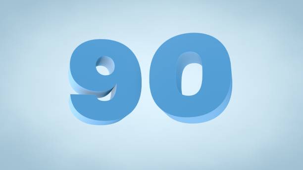 Number 90, Number Ninety - 3D Illustration Stock Image