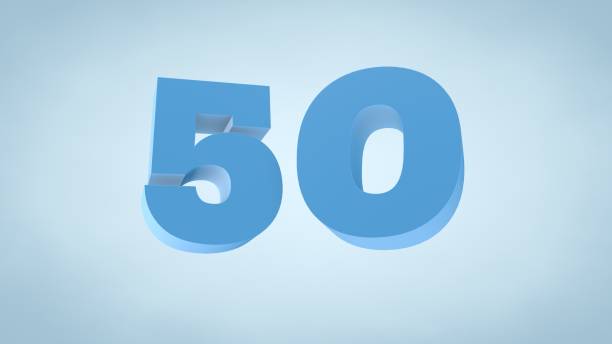 istock Number 50, Number Fifty - 3D Illustration Stock Image 1184458008