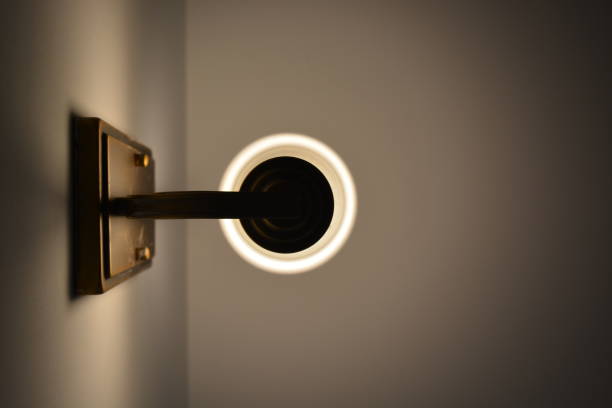 istock Night wall lamp halo 1184459080