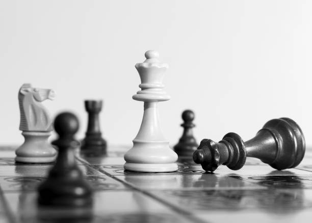 istock Chess photographed on a chessboard 1184461741