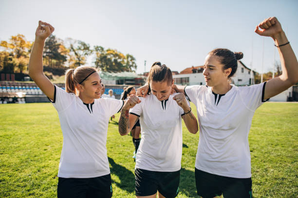 istock Celebrating the victory after soccer match! 1184463936
