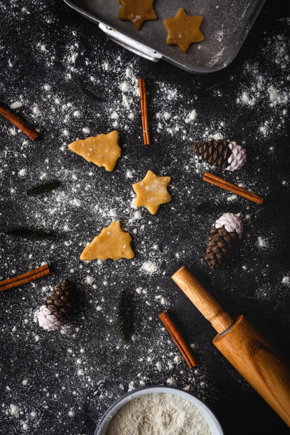 istock Gingerbread cookie dough for Christmas 1184467459