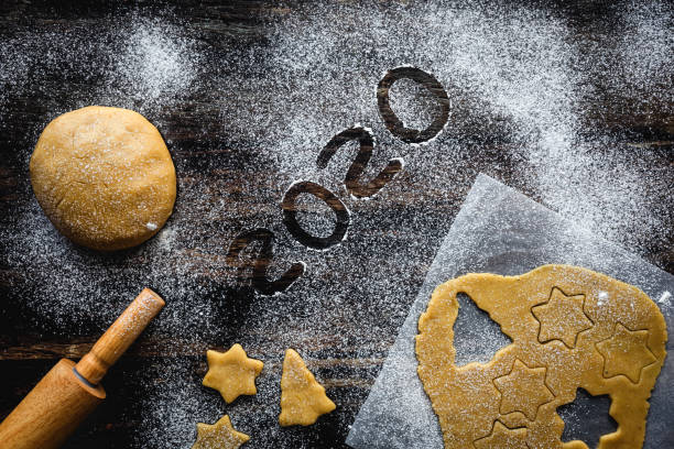 istock Gingerbread cookie dough for Christmas 1184467511