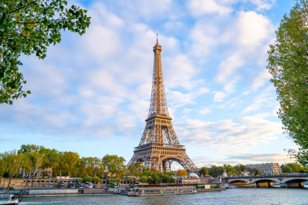 istock Eiffel Tower in summer morning 1184469623