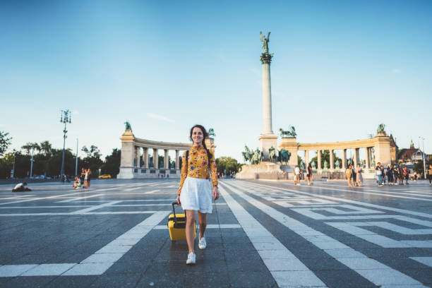 istock Tourist woman visiting Budapest 1184470211