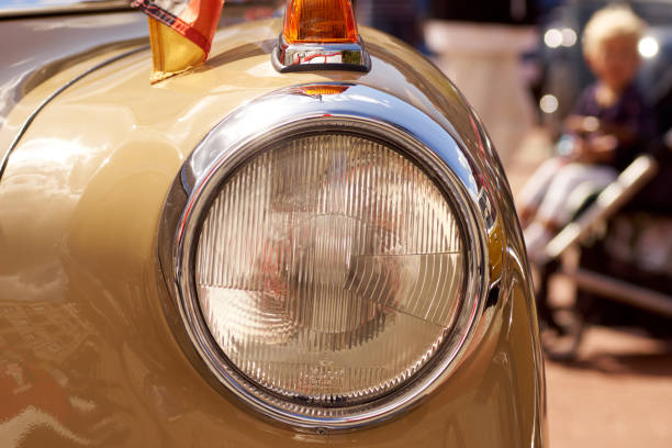 istock Head lamps of the old car. Oldtimer 1184474114