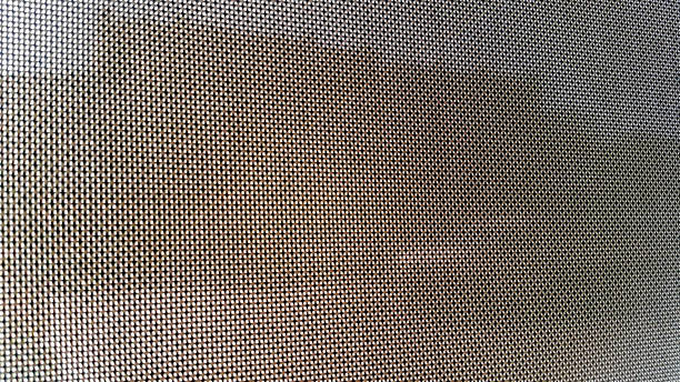metallic screen mesh with small perforated holes - mesh screen metal wire mesh imagens e fotografias de stock