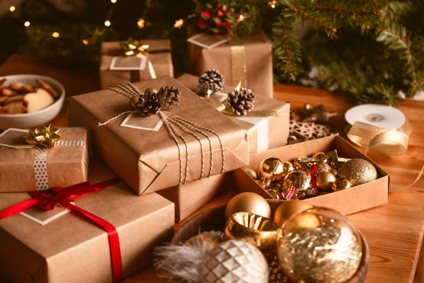 istock Christmas and new year background. 1184477611