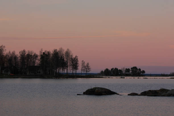 istock Pink evening sky over Lake Vanern, Sweden. 1184478061