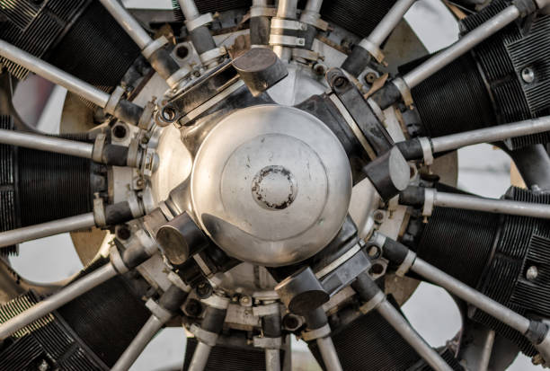 Uav engine and carbon fiber propeller on a modern drone aircraft