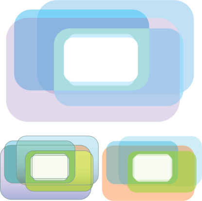 Overlapping Rounded Rectangles Rounded Rectangle Overlap Copyspace Set Stock Illustration - Download ...