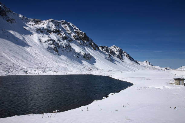 istock St. Moritz, Switzerand with lake and snowy mountains 1184498687