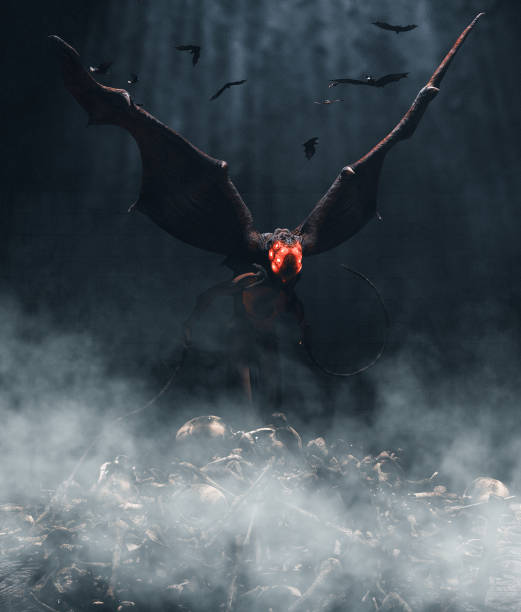 istock Monster in the dark,woman creatures,3d illustration **3d figures 1184499696