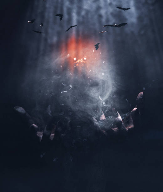 istock Monster with hand of power,3d illustration 1184499784