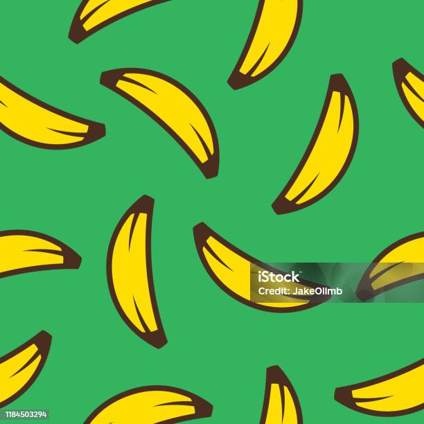 Banana Stylized Pattern Stock Illustration - Download Image Now - Banana, Pattern, Backgrounds
