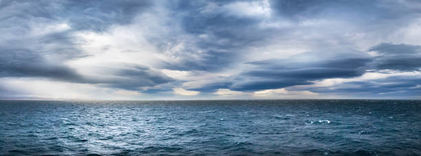 Stormy dramatic weather in the Northwest Passage. stock photo